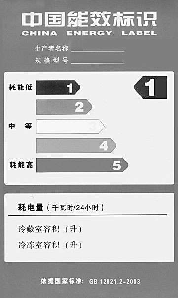 图1能效标志