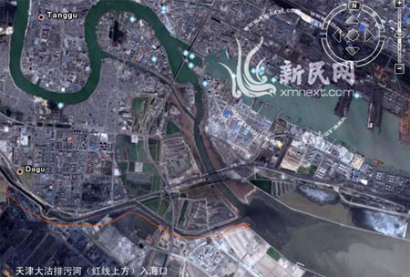 GoogleEarth照片显示我国河道污染严重(图)