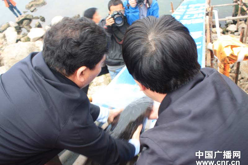放流现场