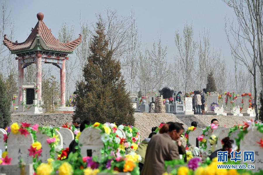 清明节前祭扫忙 环保“花祭”成亮点