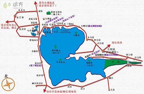 泸沽湖地图
