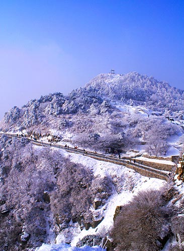 人们常常冷落泰山的冬季,其实冬天的泰山别有韵致