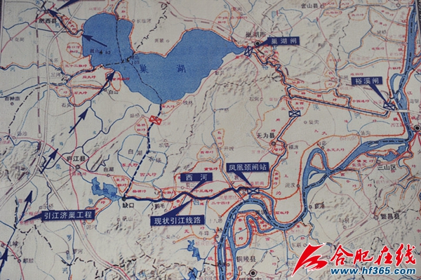 引江济巢工程示意图